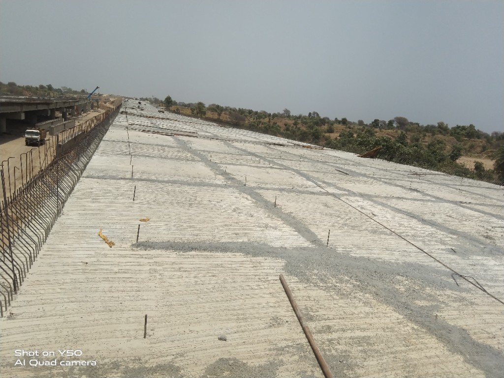 Completed friction slab